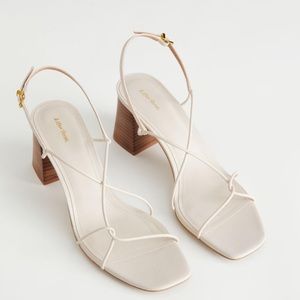 & Other Stories Strappy Leather Block Heeled Sandal